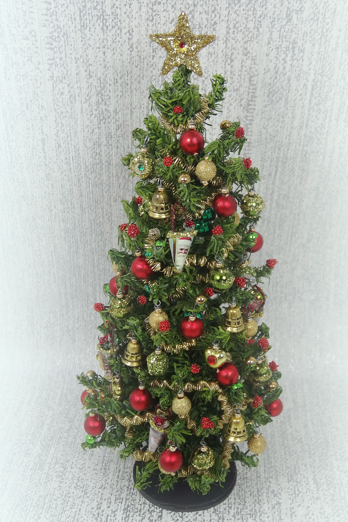 (image for) 6.5" Luxury Heirloom 12th Scale Dollshouse Christmas Tree - Click Image to Close